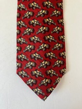 Countess Mara Men’s Necktie Tie Silk Red Gold Black Race Car Made in USA 57"