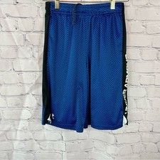 Under Armour youth L Geometric Blue Black Athletic loose fit Shorts streetwear