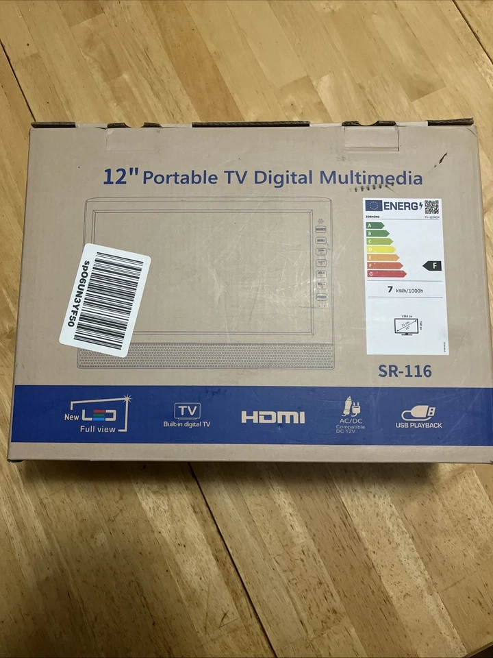 Jexiop 12”Portable Flat Screen TV,Small TV with Digital Tuner-HDMI-USB-Headph - Image 3 of 3