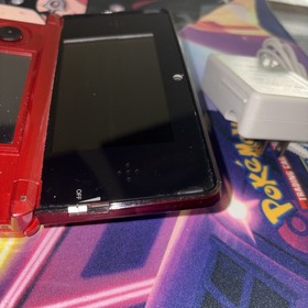 Nintendo 3DS  Flame Red Handheld Console Tested Working No Stylus Clean!