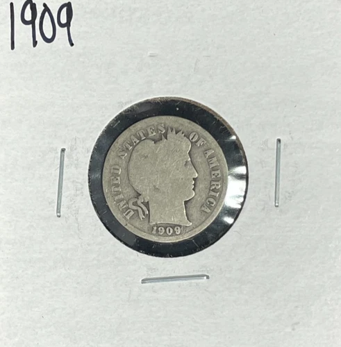 1909 BARBER SILVER DIME ~  ~NICE COIN~ 90% SILVER