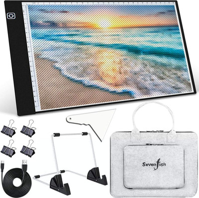 SevenFish A4 LED Light Pad, Ultra-Thin Adjustable Tracing Light Board
