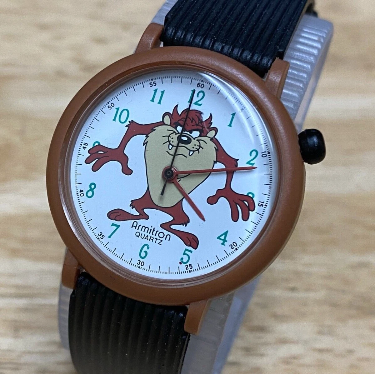 Vintage Armitron Tasmania Unisex Plastic Brown Analog Quartz Watch New Battery