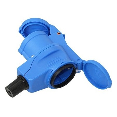 CEE Angled Socket Connector 230V 16A 3 pole IP44 Waterproof