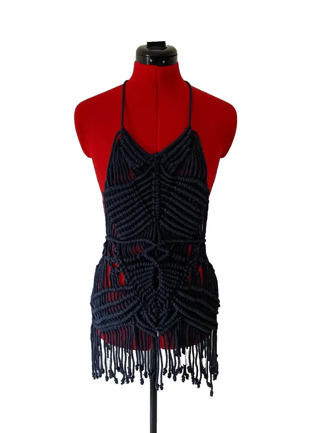 Handmade Geometric Cotton Sleeveless Dresses for Women