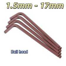 Image of Metric Short Arm Allen Keys / Hex Wrench / Hexagon Key All Sizes 1.5mm - 17mm