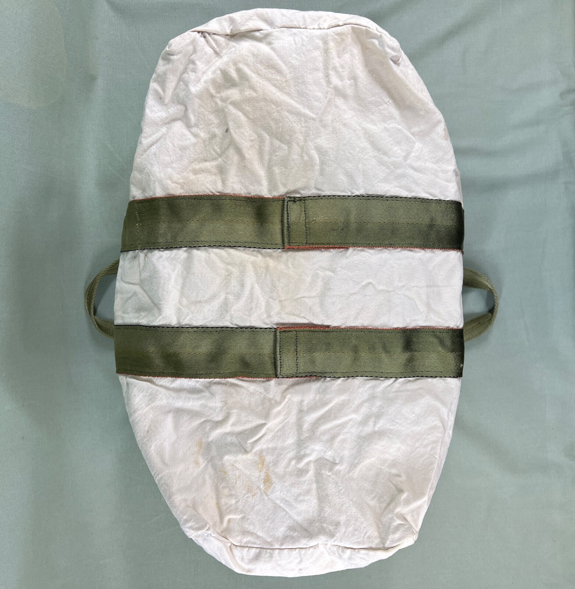 Military Aviators Kit Bag White Canvas Duffel US Army Air Force