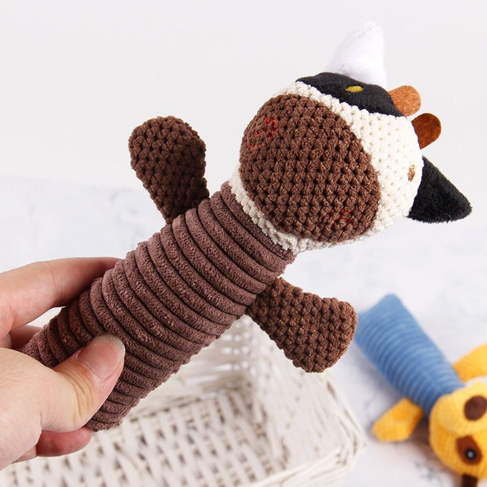 Plush Puppy Chew Toy Soft Pet Accessories Cute Dog Squeaky Toy Pet eBay
