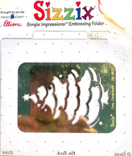 NEW SIZZIX CHRISTMAS TREE SIMPLE IMPRESSIONS EMBOSSING FOLDER
