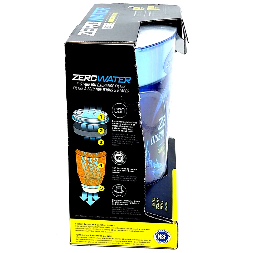 Zero Water Pitcher Filtration 7 Cup Filtered Pour-Through NIB - Image 4 of 4