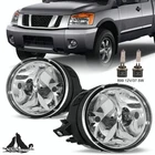 Clear Lens Fog Light For Nissan 2005-2007 Armada 2004-2014 Titan w/ Bulbs Pair