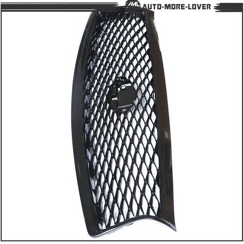 Fit For 2014-2017 Infiniti Q50 Sedan Gloss Black Front Mesh Bumper Hood Grille - Picture 7 of 13
