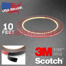 Genuine 3M VHB #5952 Clear Double-Sided Mounting Tape Automotive Car 2mm x 10FT