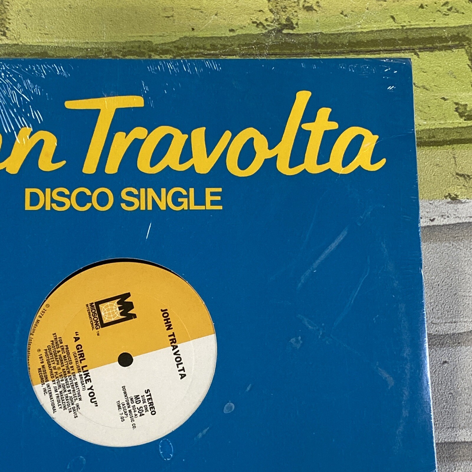 A Girl Like You John Travolta Vinyl Record 12" LP Single Disco New