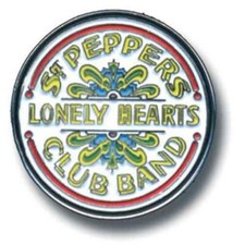 OFFICIAL LICENSED - THE BEATLES - SGT PEPPER DRUM PIN BADGE LENNON
