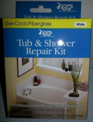 Gel-Coat Fiberglass Tub and Shower Chip & Gouge Surface Repair Kit - White