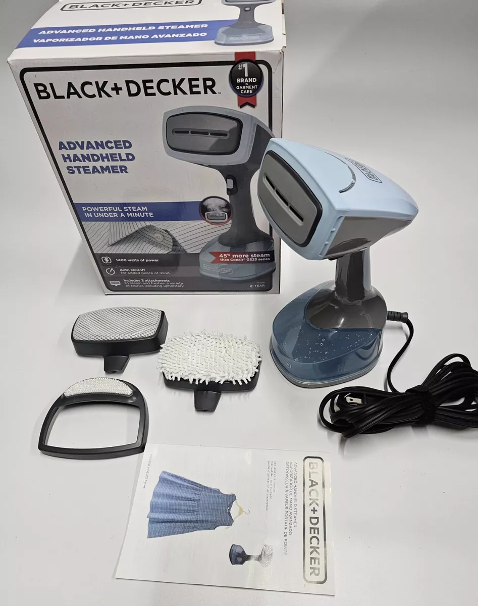 Black+decker Advanced Handheld Steamer Gray/Blue HGS200