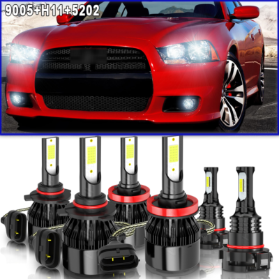 elf bar vape uk Para For Dodge Charger 2011 2012 2013 2014 - 6x faro LED Hi/Lo + luz  antiniebla