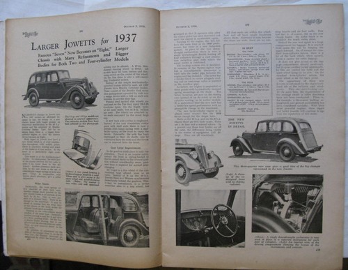 The Light Car Magazine 2 Oct 1936 Morgan 4/4 Improvements New Jowett 8 and 10 ++ - Picture 3 of 5