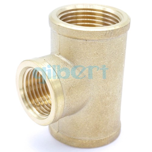 Reduce 1/2" 3/4" 1" BSP Female Tee 3 Ways Round Brass Fitting Reducing - Picture 7 of 26