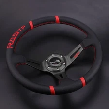 14” 350mm Gold Deep Dish 6 Bolt Aluminum Sport Racing Drifting Steering Wheel