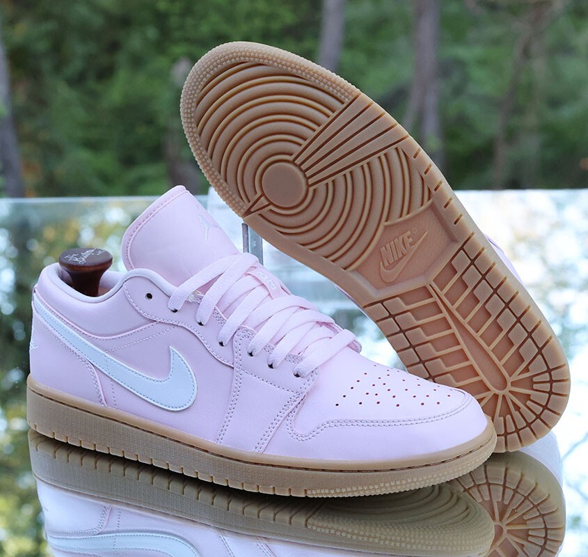 Nike Air Jordan 1 Low Arctic Pink Gum Women's Size 12 White Custom