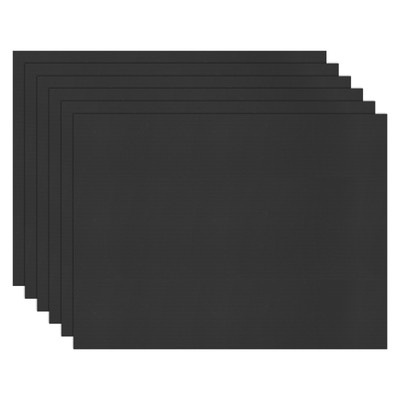 6Pcs 4mm Corrugated Plastic Sheets, 12 x 16 Inch Corrugated Poster Board Black