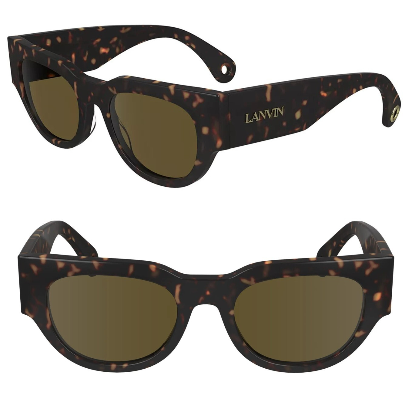 Солнцезащитные очки прямоугольной формы Lanvin LNV670S 234 51 мм Темно-коричневый - Италия 25390₽