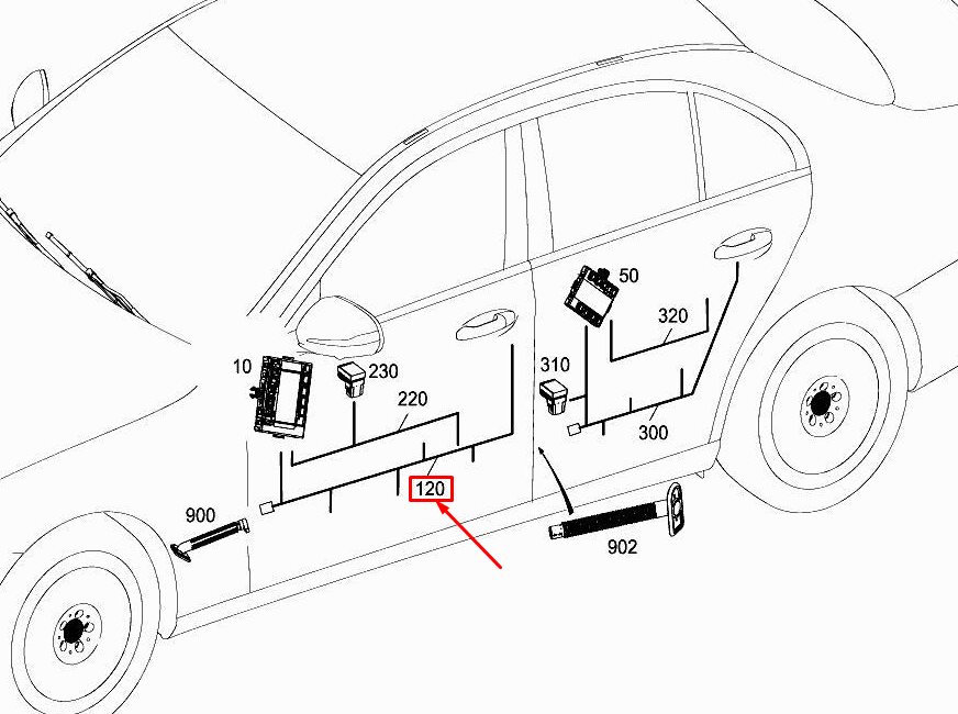 Neu MERCEDES-BENZ E W213 Türkabel vorne links A2135402529 Original