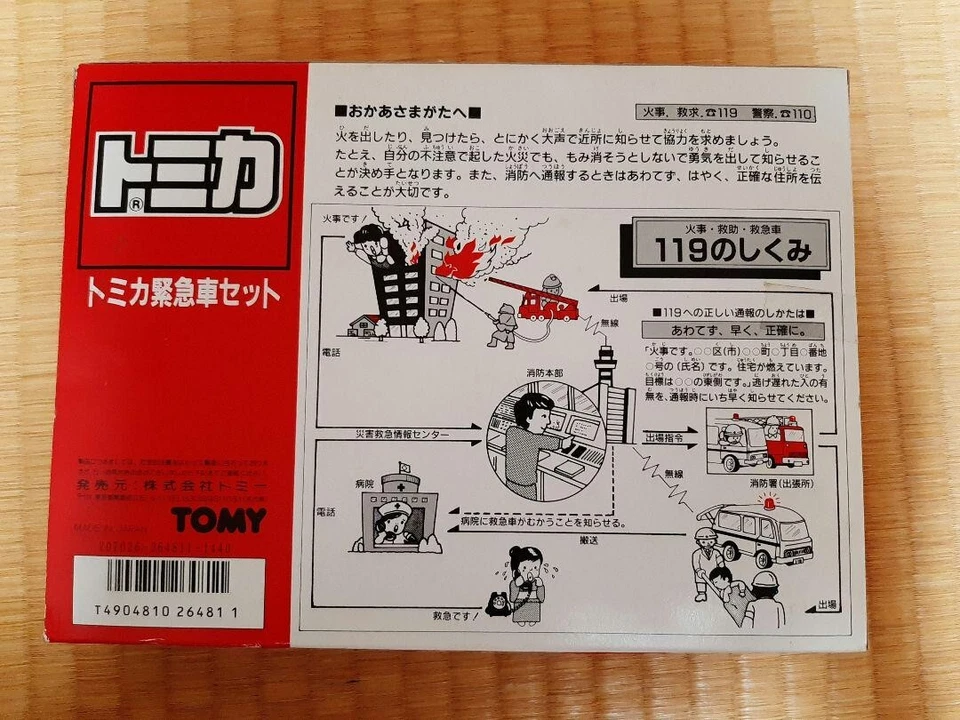 Extremely Rare Vintage Tomica Emergency Vehicle Set Minicar Japan NEW - Image 2 of 2