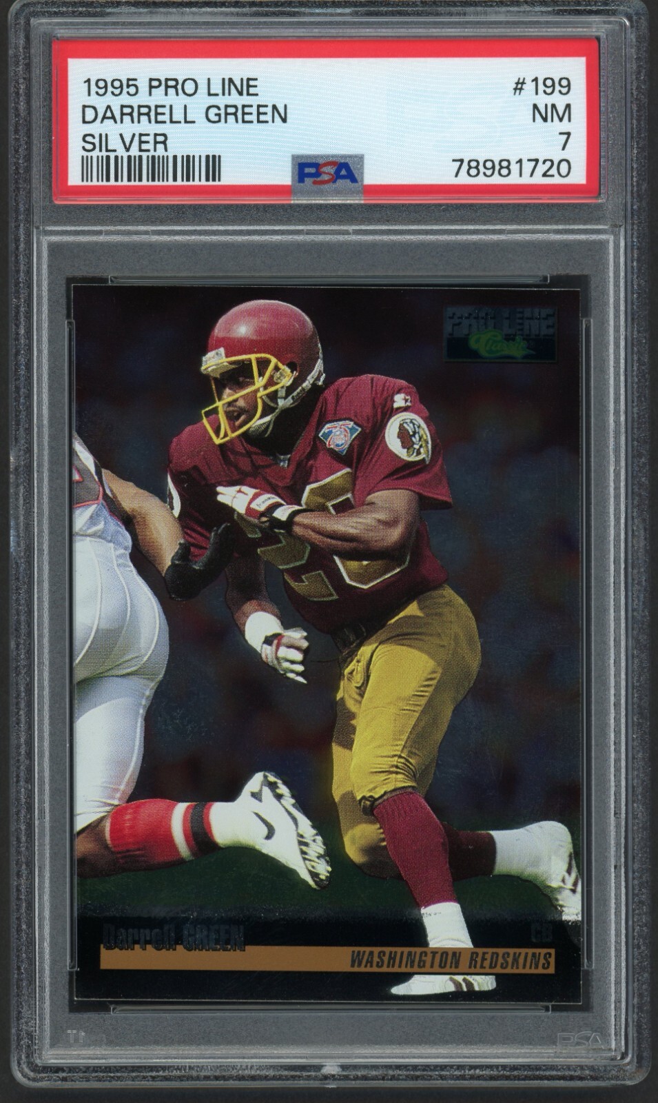 1995 PRO LINE DARRELL GREEN #199 SILVER WASHINGTON REDSKINS HOF PSA 7 NEAR MINT