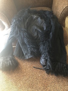 mongolian fur trim jacket