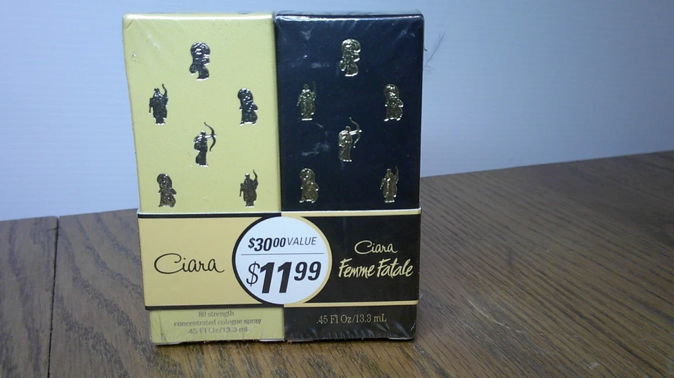 2 Ciara Revlon Femme Fatale selladas de colección raras 0,45 oz en cada spray de colonia Z61 Foto 3 de 4