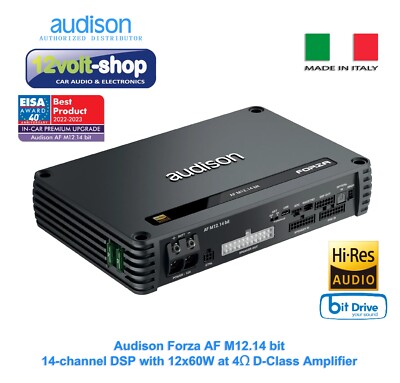 Audison Forza AF M12.14 bit 14-channel DSP with 60Wx12 @4Ω Amplifier