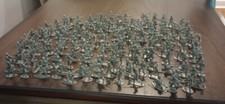 Military Toy Soldiers Silver Plastic Infantry Mini Army Figures Lot of 171 Pcs