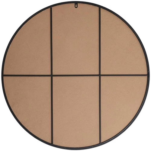 Elegant Decor Eternity 45" Round Mid Century Metal Frame Mirror in Black - Picture 4 of 7