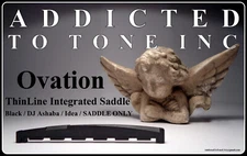 Ovation Acoustic Guitar Thinline Pickup Integrated Saddle Insert / BLACK