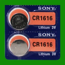 SONY CR1616 LITHIUM 3V BATTERY - 2Pcs