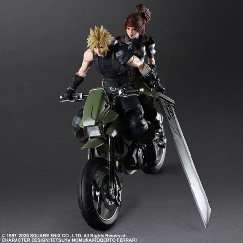 Final Fantasy VII Remake Play Arts Kai Jessie Cloud & Bike Set Action Figure - Picture 1 of 19