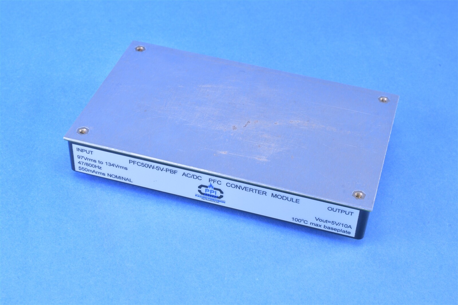 PPI PFC50W‐5V‐PBF AC/DC PFC Converter Module Input 97Vrms to 134Vrms 47/800Hz