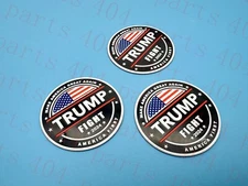 3x Trump Badge Emblem Metal Car Fender Trunk Tailgate Decal Sticker 2.5in