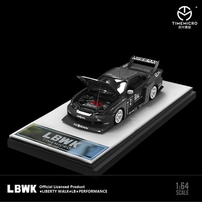 TimeMicro 1:64 LBWK S15 Black Diecast Model Car