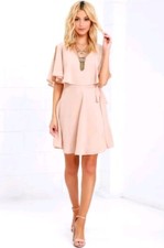 Lulus Butterfly With Me Peach Mini Dress Danity Balletcore Cottage Fairy Whimsy