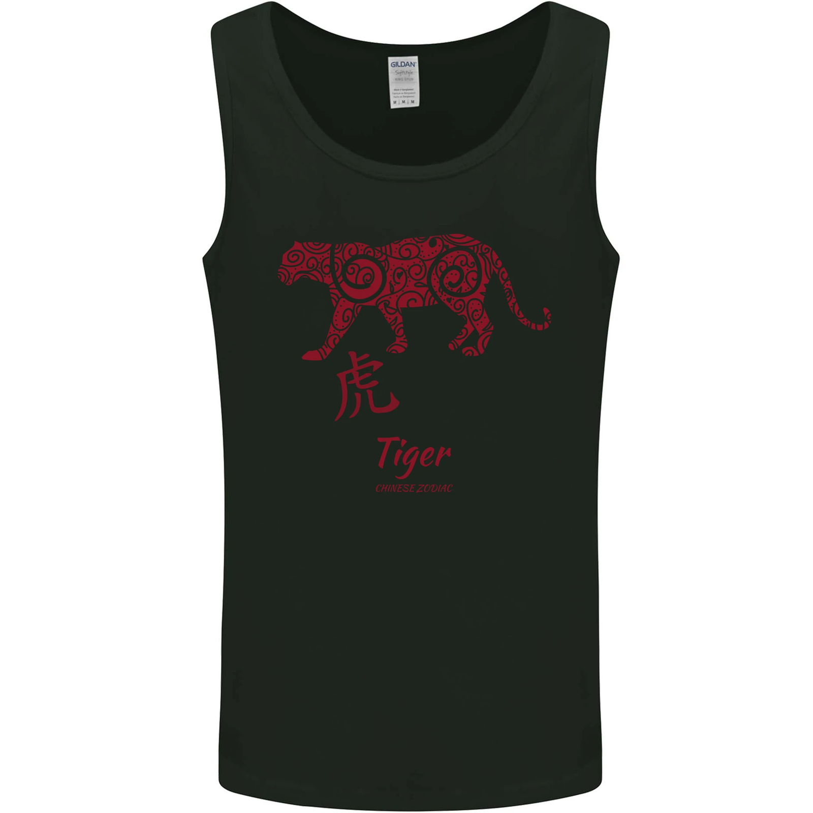 Chinese Zodiac Shengxiao Year of the Tiger Mens Vest Tank Top