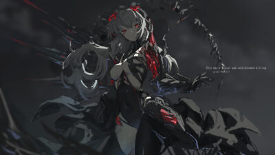 Anime girls digital art artwork portrait 2d gray hair Playmat Game Mat Desk