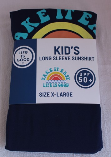 LIFE IS GOOD XL Kid's Long Sleeve SUNSHIRT UPF 50+ - Picture 2 of 5