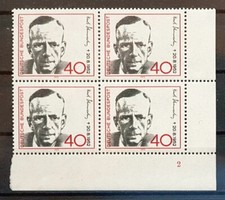 Federal 1972 ** Mi 738 Schumacher in Corner Edge Block of Four Shape Number 2 Fn2 03822C