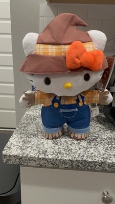2025 Halloween Animated Harvest Scarecrow Dancing Hello Kitty Plush Brand New