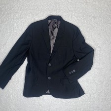 Nordstrom Boy's Black 2 button Blazer Jacket wedding Formal Event Holiday Size 8
