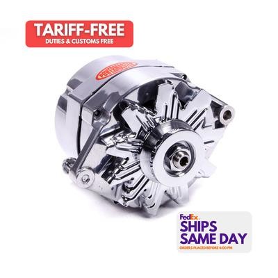 Powermaster 67293, One Polished Delco 150amp Alternator 1 Wire Performance Parts - Picture 1 of 10